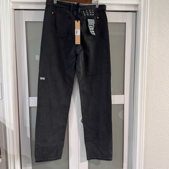 Ksubi Black Undone Playback Navana wide leg jeans sz 31 NWT - Picture 3 of 11